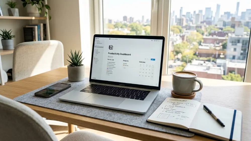 ChatGPT Work Explained: What Can OpenAI's New Business Tool Actually Do? 3 ChatGPT Work agent building spreadsheets and presentations on a laptop