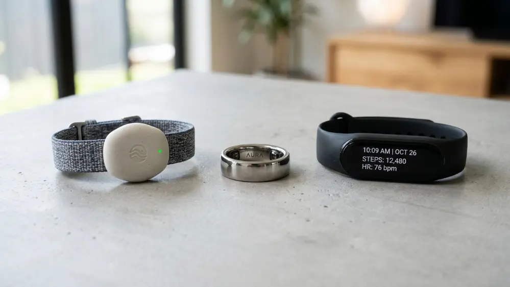 Fitbit Air vs Oura Ring vs Whoop: Which AI Health Wearable Actually Wins? 15 Fitbit Air, Oura Ring, and Whoop wearables compared side by side