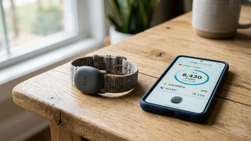 Google Fitbit Air Review: Is This AI Wristband Worth Buying? 29 Fitbit Air review unit shown with fabric wristband on wooden surface