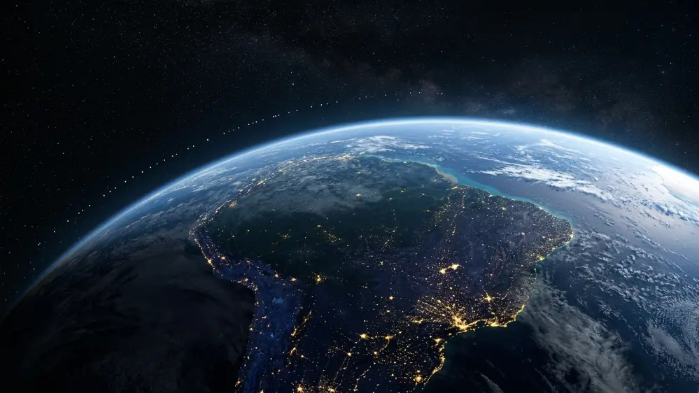 Amazon Leo Explained: Is Amazon's New Satellite Internet a Starlink Rival? 4 Illustration of Earth from orbit representing Amazon Leo's satellite constellation