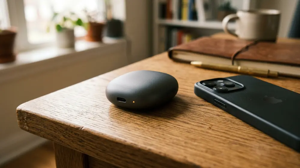 What Is OpenAI's New AI Device (the Jony Ive Project)? Everything We Know So Far 43 OpenAI Jony Ive device concept mockup on a wooden desk