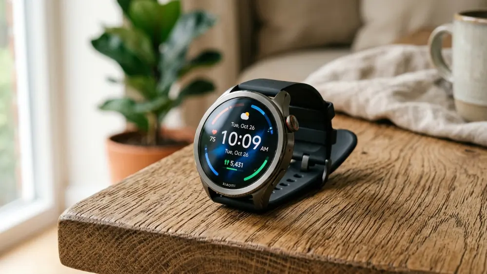 Xiaomi Watch S5 Review: The Smartwatch That Doesn't Look Like a Gadget 64 Xiaomi Watch S5 smartwatch on a wooden surface