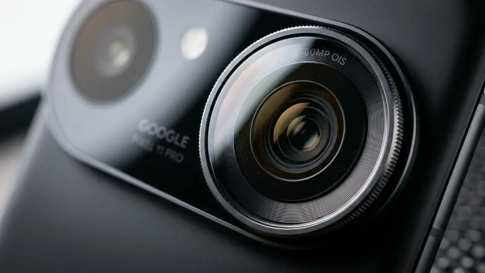 Close-up of the rumored Google Pixel 11 Pro camera lens housing