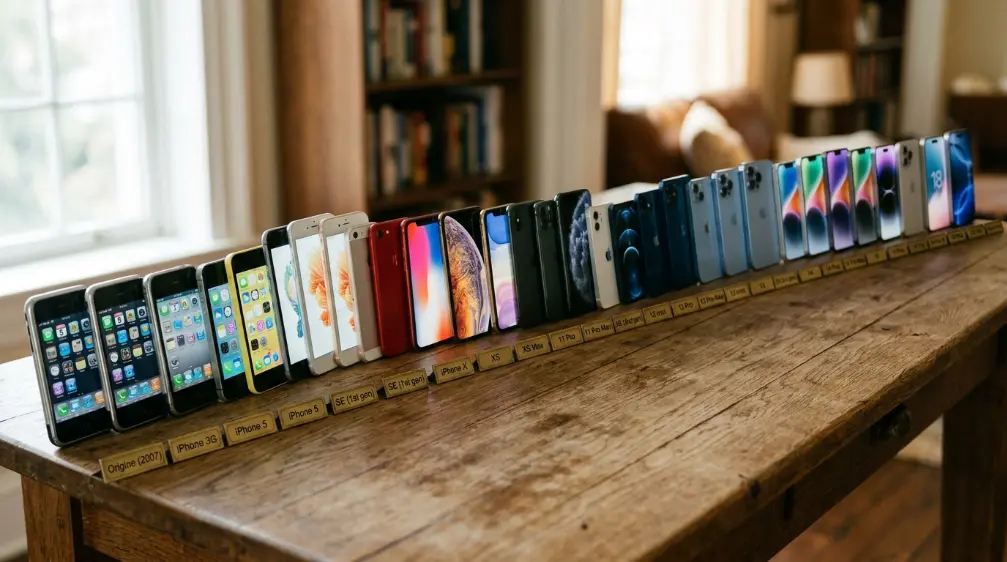 iPhone 18e and iPhone Air 2: What to Expect in Spring 2027 6 Lineup of past budget iPhone models shown in a row