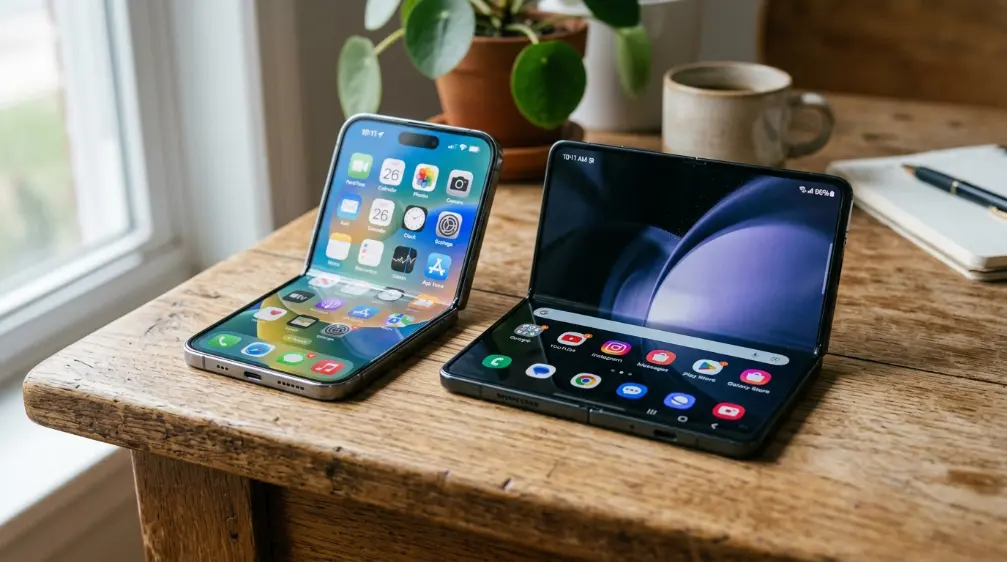 iPhone Fold Release Date, Price and Everything Leaked So Far 7 Two different foldable smartphones compared side by side