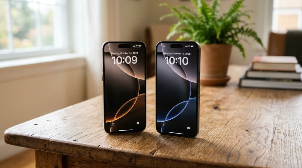 iPhone 17 and iPhone 18 placed side by side for comparison